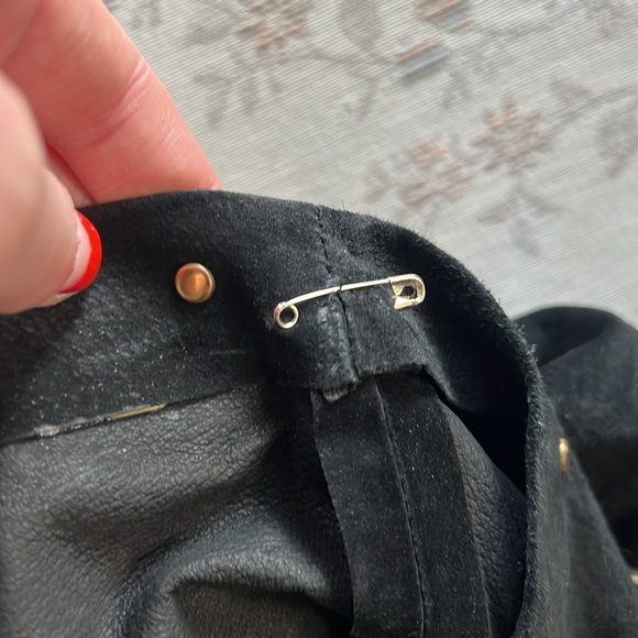 MAXIMA vintage suede fully lined studded mini skirt - Picture 3 of 9